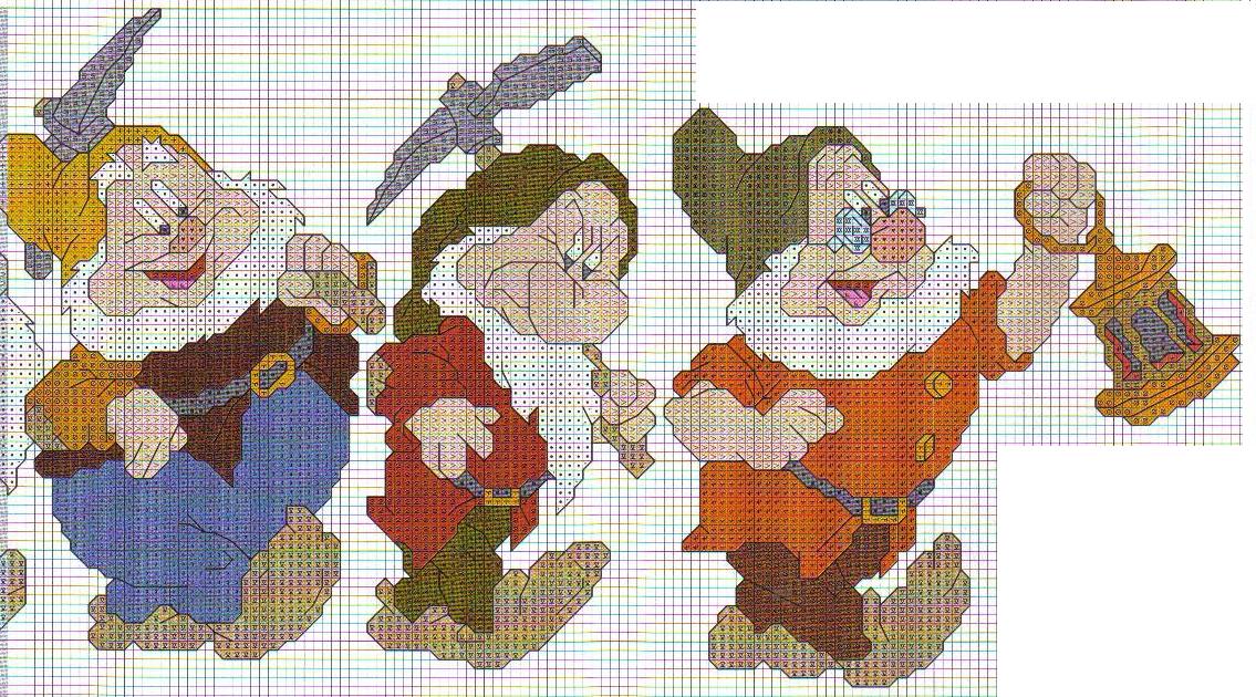 Schema punto croce 7 nani 2